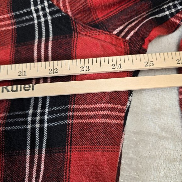 Wrangler Western Top Mens XLT Red Plaid Flannel Thick Thrashed Western Ranch - Picture 10 of 14